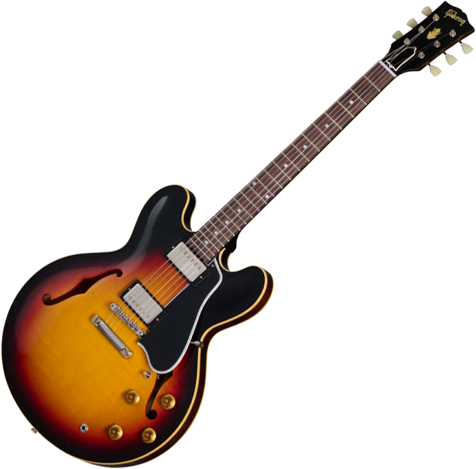 Gibson Custom Shop Es335 1958 Reissue Ltd 2h Ht Rw - Murphy Lab Light Aged Tri-burst - Semi-hollow electric guitar - Variation 1
