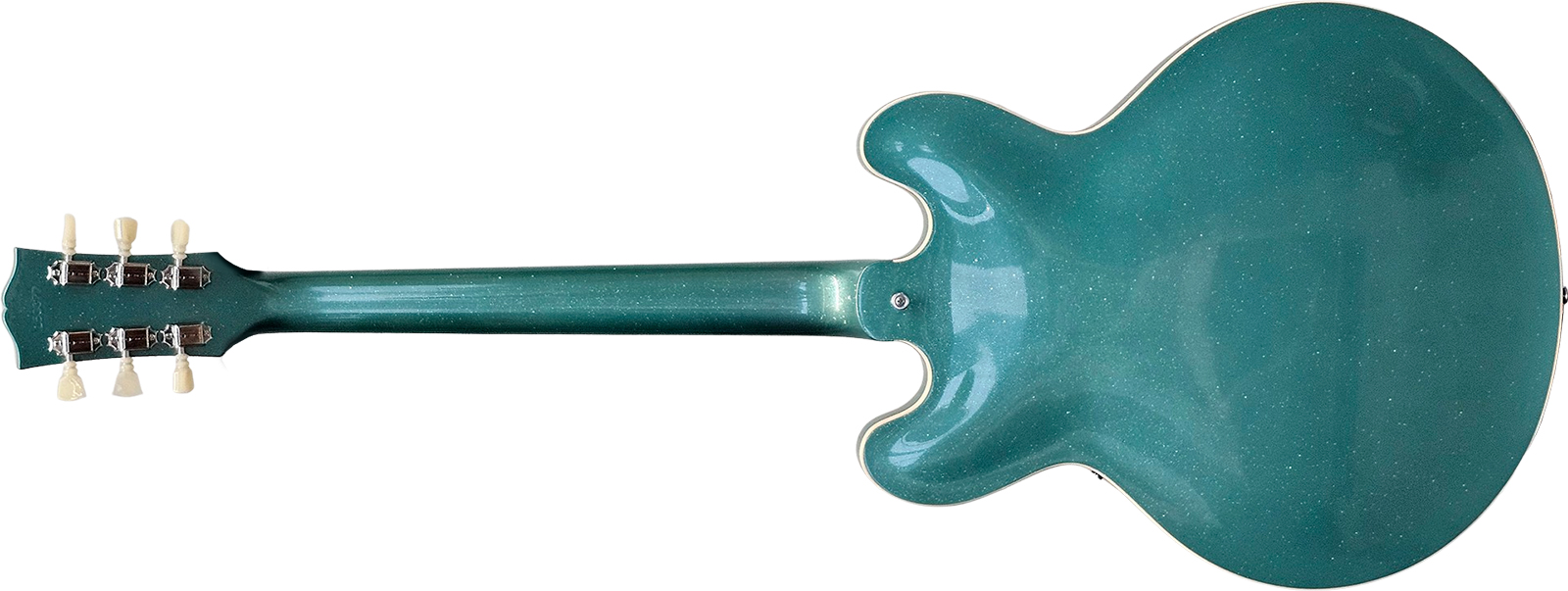 Gibson Custom Shop Es335 1961 Reissue 2h Ht Rw - Murphy Lab Inverness Green Sparkle - Semi-hollow electric guitar - Variation 1
