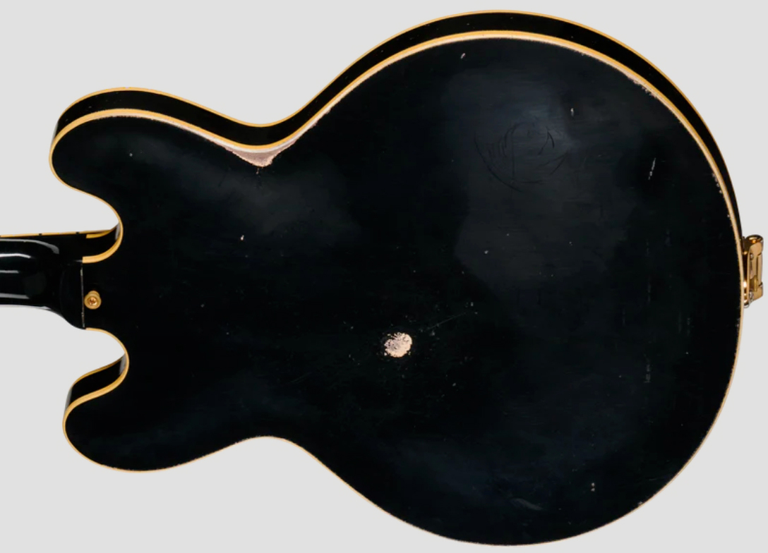Gibson Custom Shop Es345 Reissue 1959 Bigsby 2h Trem Eb - Murphy Lab Heavy Aged Ebony - Semi-hollow electric guitar - Variation 4