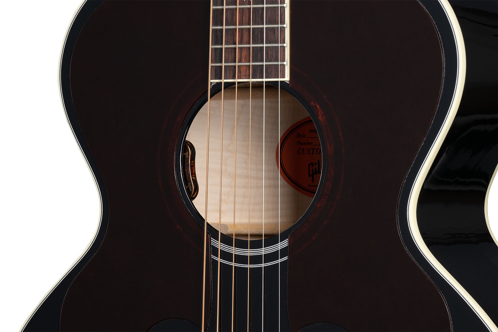 Gibson Custom Shop Everly Brothers J-180 Signature Jumbo Epicea Erable Rw - Ebony - Electro acoustic guitar - Variation 3