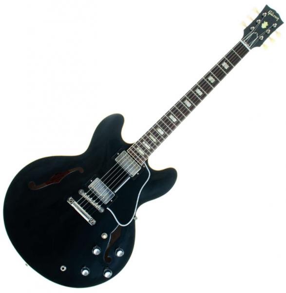 Semi-hollow electric guitar Gibson Custom Shop Historic 1964 ES-335 Reissue - Vos ebony