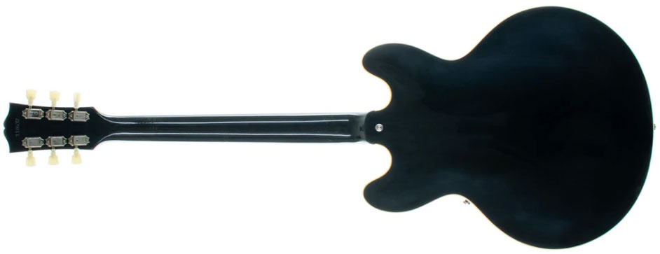 Gibson Custom Shop Historic Es-335 1964 Reissue 2h Ht Rw - Vos Ebony - Semi-hollow electric guitar - Variation 1