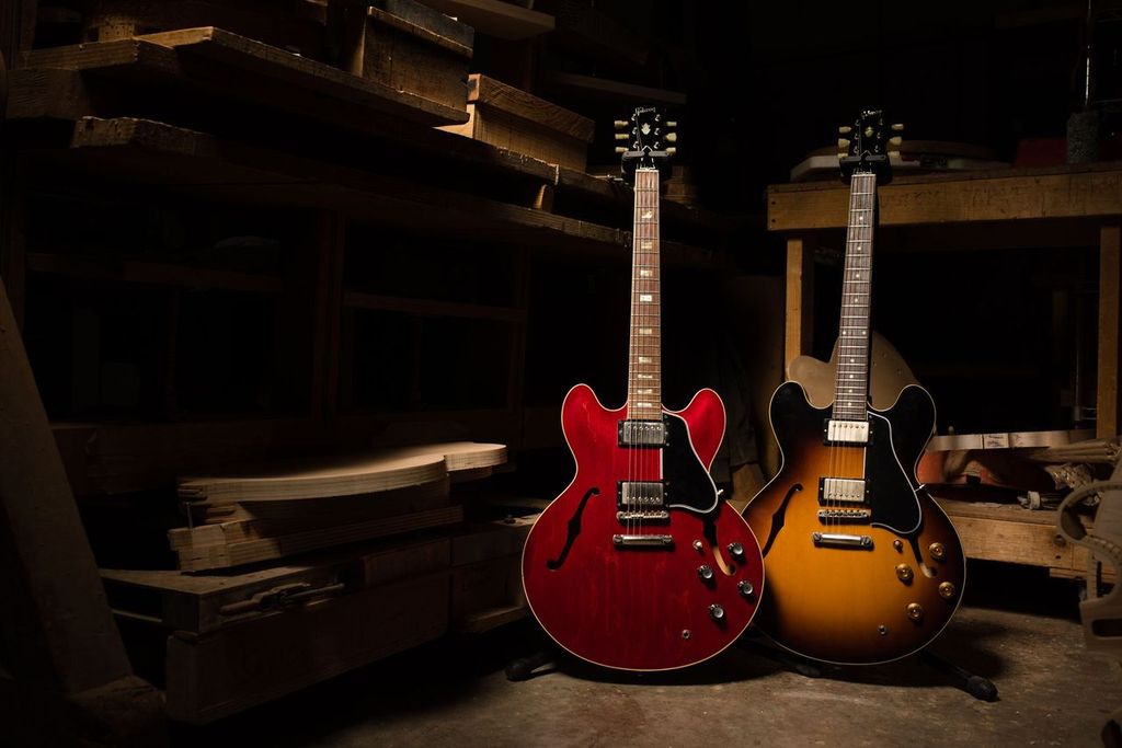 Gibson Custom Shop Historic Es335 Reissue 1961 2h Ht Rw - Vos Sixties Cherry - Semi-hollow electric guitar - Variation 4