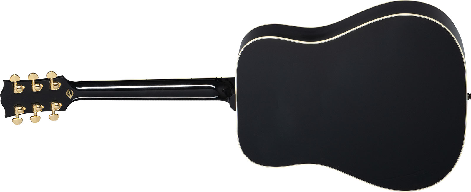 Gibson Custom Shop Hummingbird Custom Dreadnought Epicea Acajou Eb - Ebony - Electro acoustic guitar - Variation 1