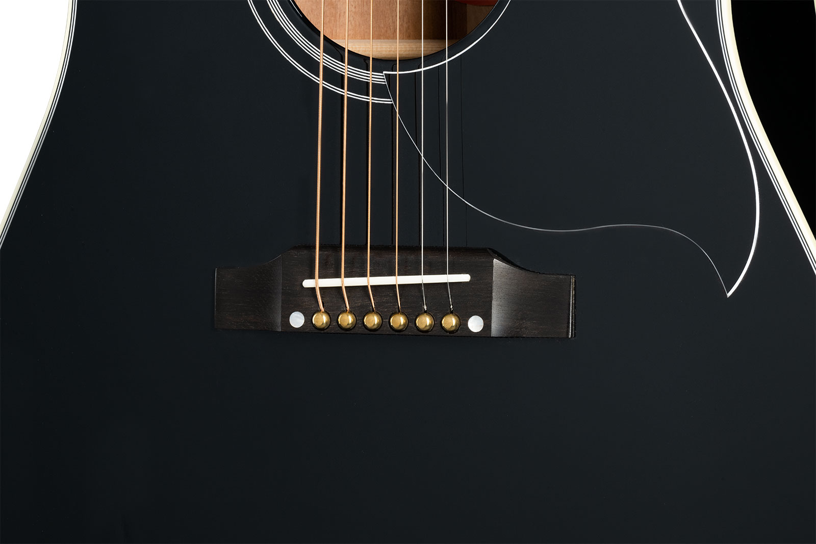 Gibson Custom Shop Hummingbird Custom Dreadnought Epicea Acajou Eb - Ebony - Electro acoustic guitar - Variation 4