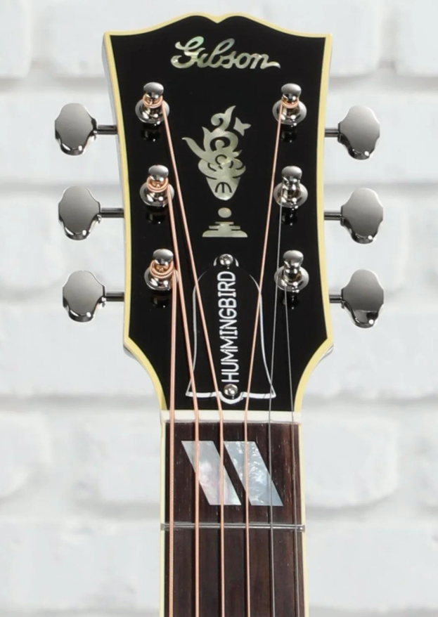 Gibson Custom Shop Hummingbird Torch Dreadnought Epicea Acajou Rw - Ebony - Folk guitar - Variation 3