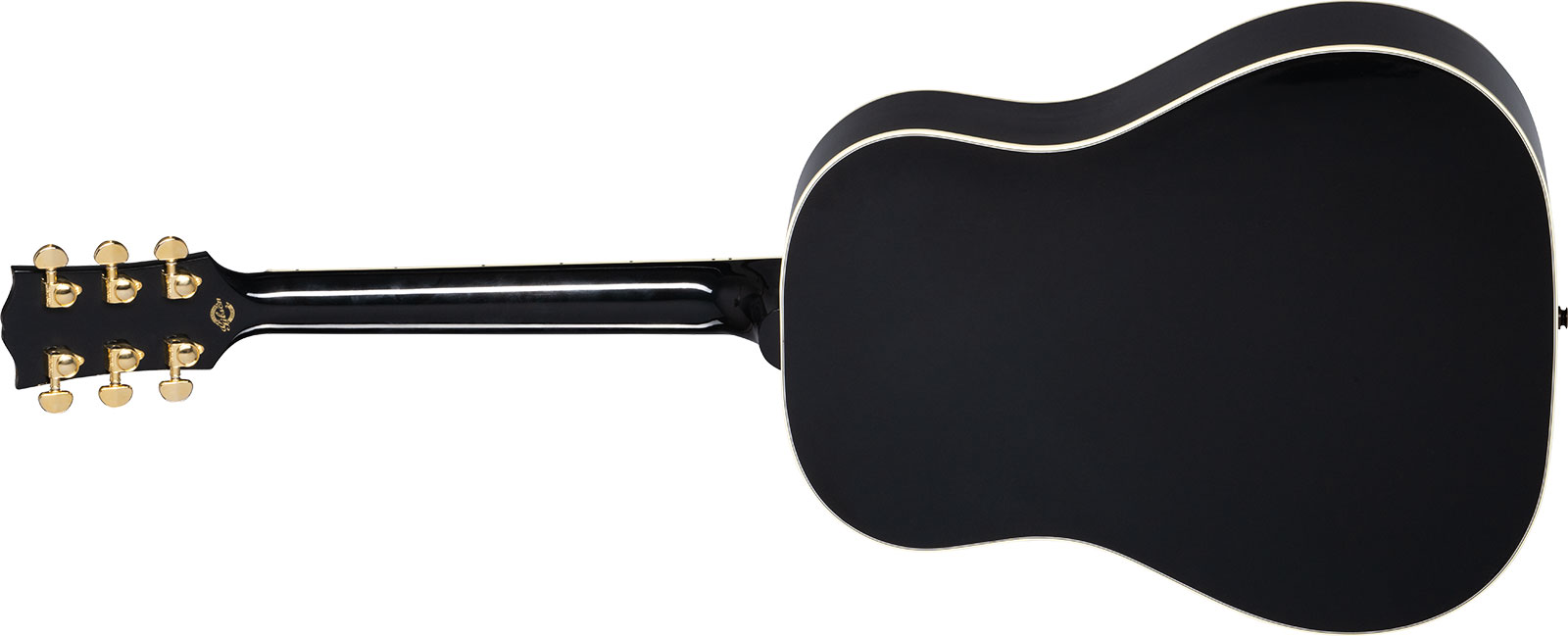 Gibson Custom Shop J-45 Custom Dreadnought Epicea Acajou Eb - Ebony - Acoustic guitar & electro - Variation 1