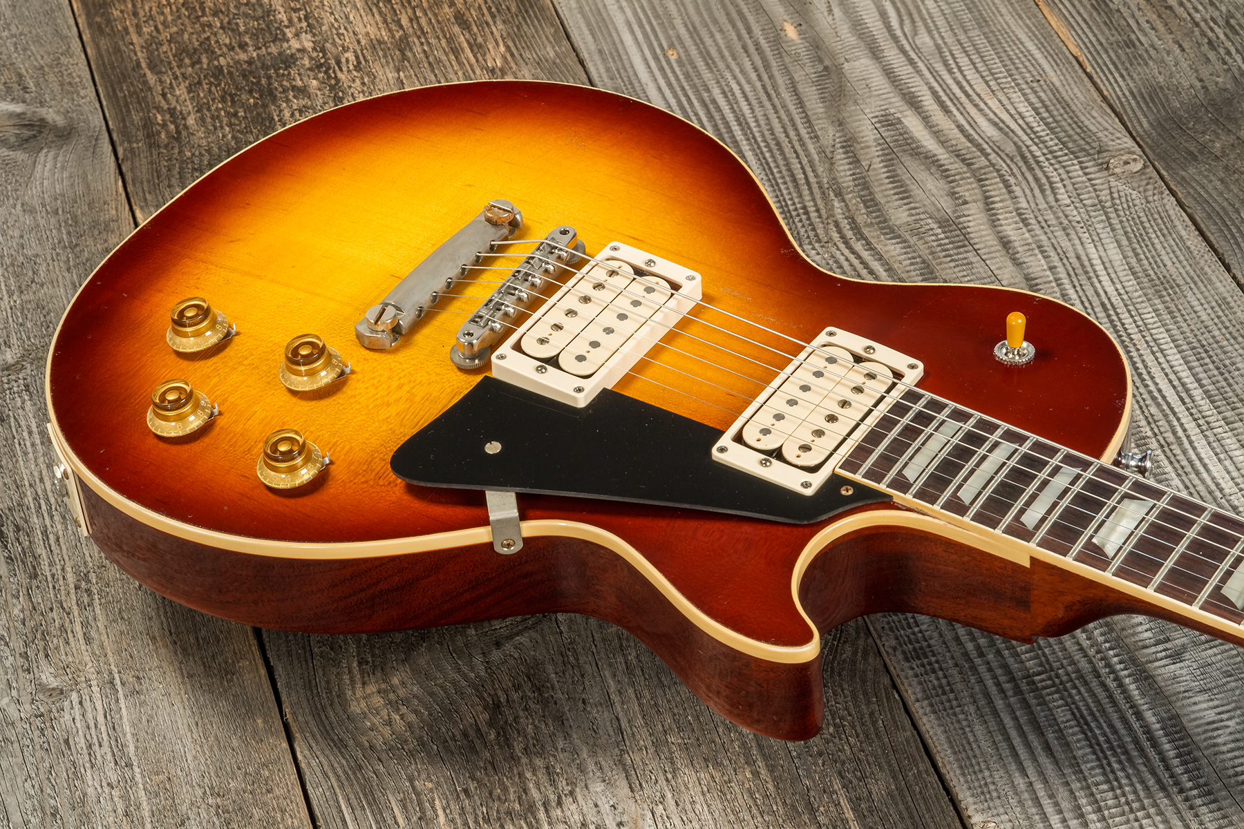 Gibson Custom Shop Jeff Beck Les Paul Standard 1959 Yardburst 2h Ht Rw #yb010 - Murphy Lab Aged Dark Cherry Sunburst - Single cut electric guitar - Va