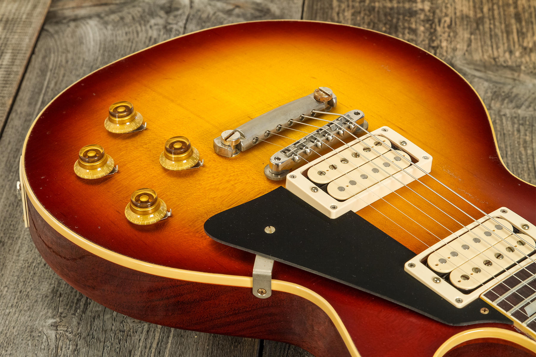 Gibson Custom Shop Jeff Beck Les Paul Standard 1959 Yardburst 2h Ht Rw #yb010 - Murphy Lab Aged Dark Cherry Sunburst - Single cut electric guitar - Va