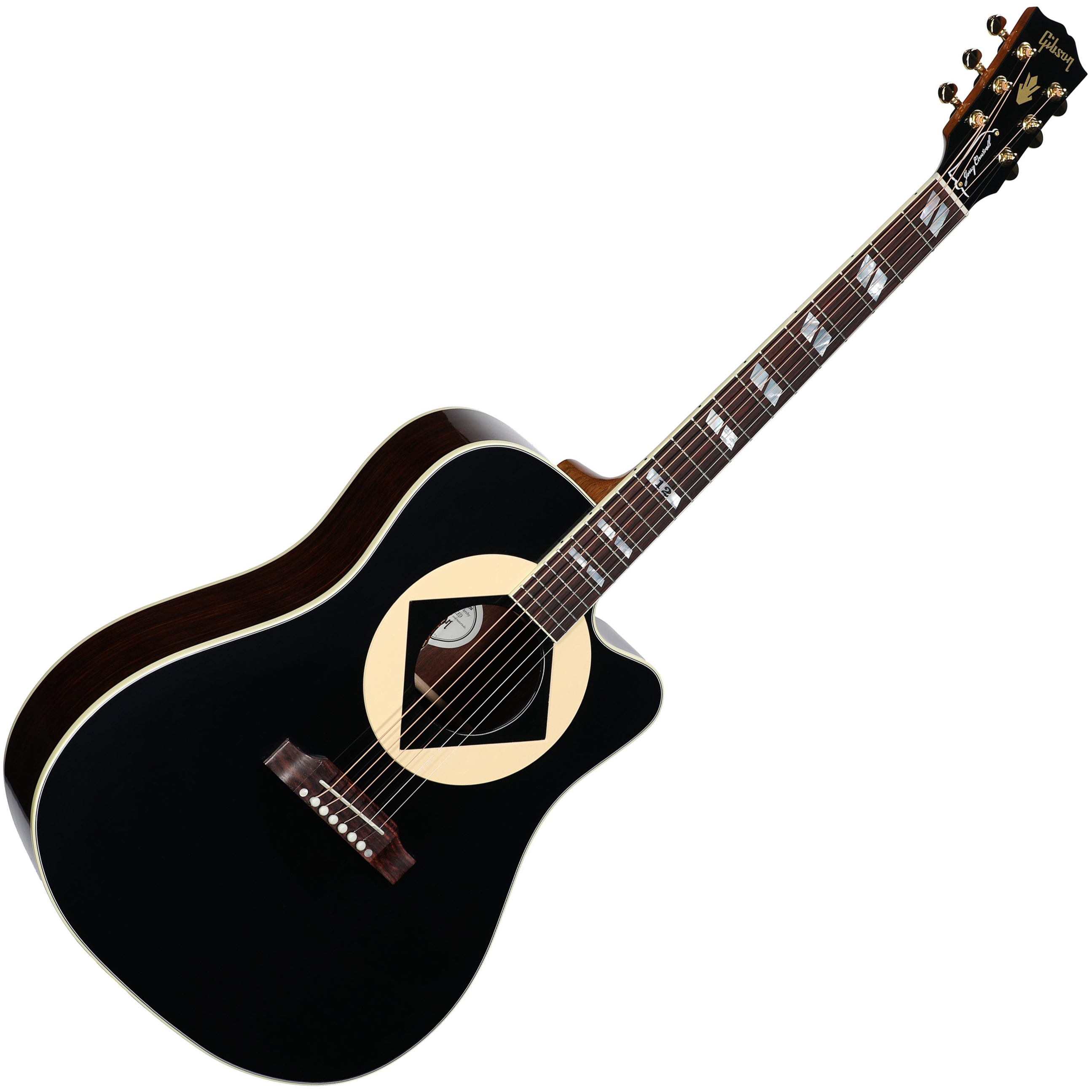 Gibson Jerry Cantrell Songwriter Atone Signature Dreadnought Cw Epicea Palissandre Rw - Ebony - Acoustic guitar & electro - Variation 1
