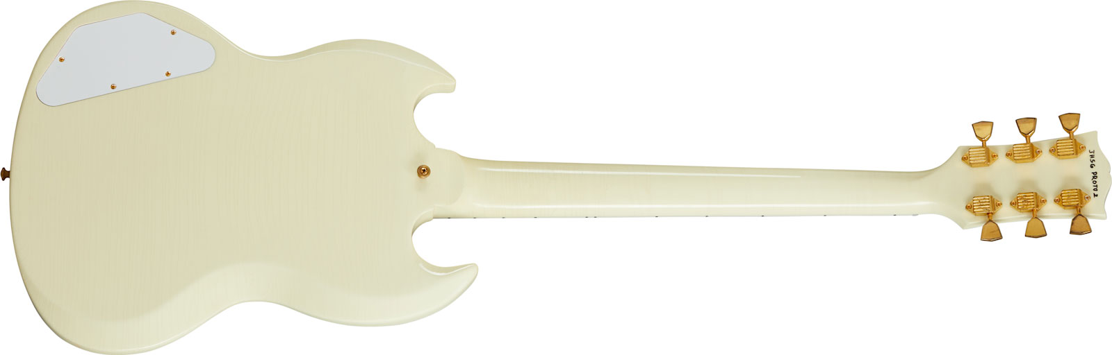 Gibson Custom Shop Jimi Hendrix Sg Custom 1967 Signature Hhh Trem Eb - Aged Polaris White - Single cut electric guitar - Variation 1