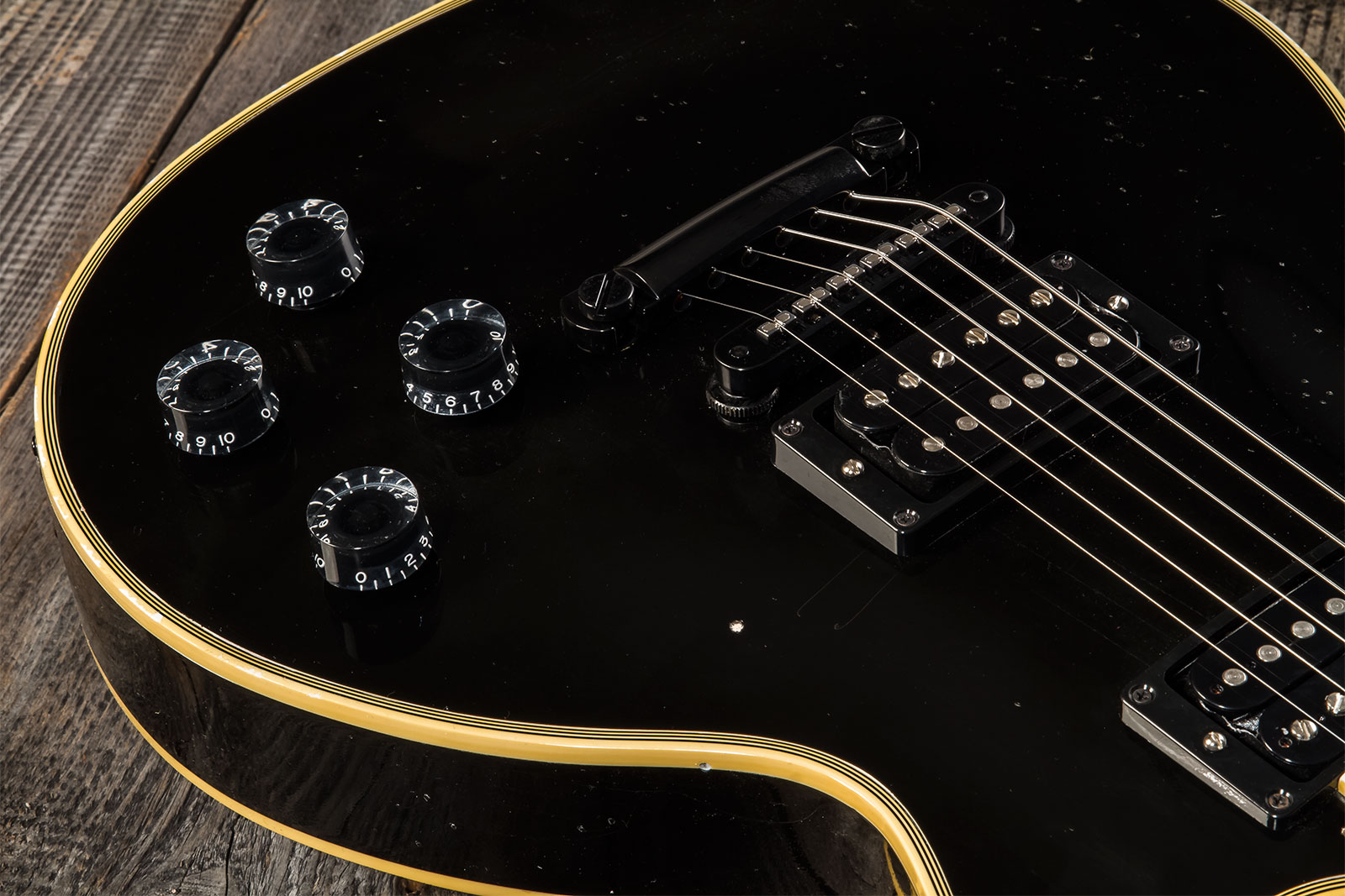 Gibson Custom Shop Kirk Hammett Les Paul Custom 1989 2h Ht Eb #kh28 - Murphy Lab Aged Ebony - Signature electric guitar - Variation 4