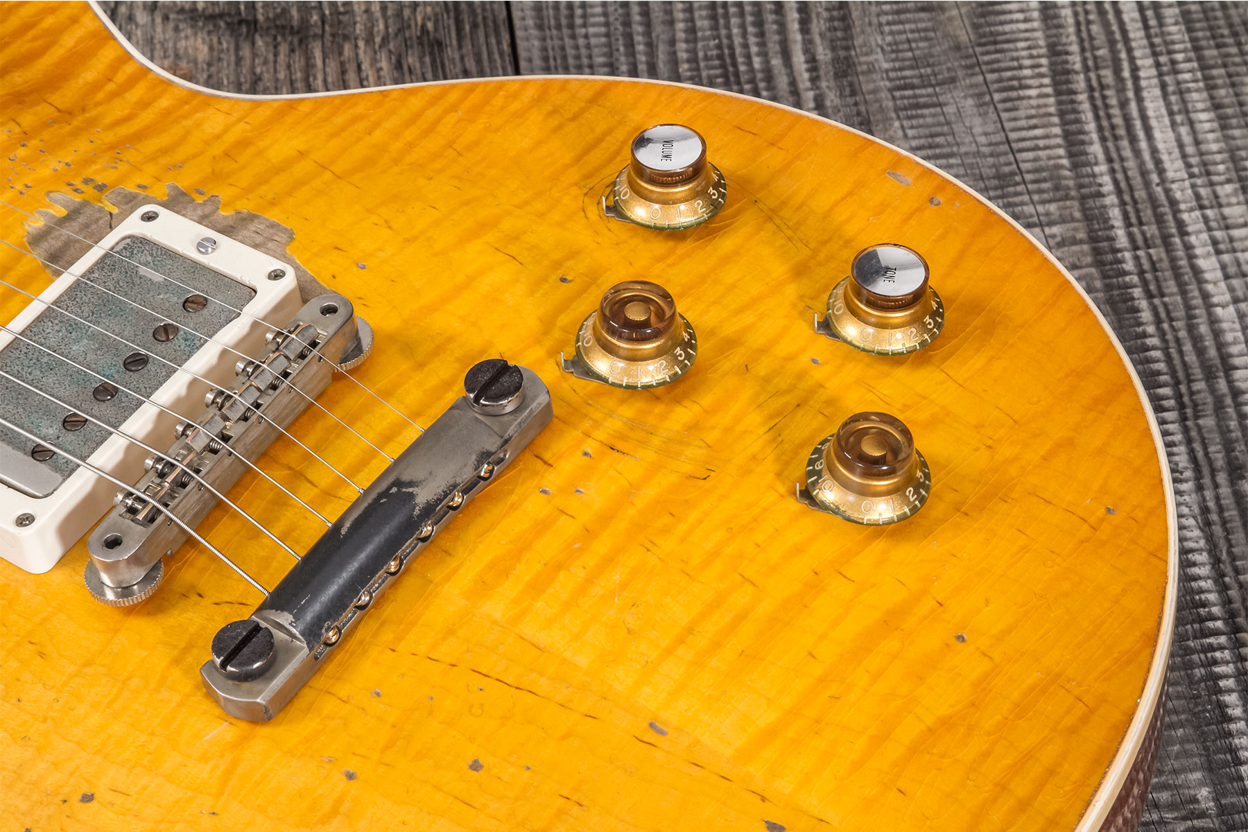 Gibson Custom Shop Kirk Hammett Les Paul Standard Greeny 2h Ht Rw #931929 - Murphy Lab Aged Greeny Burst - Single cut electric guitar - Variation 4