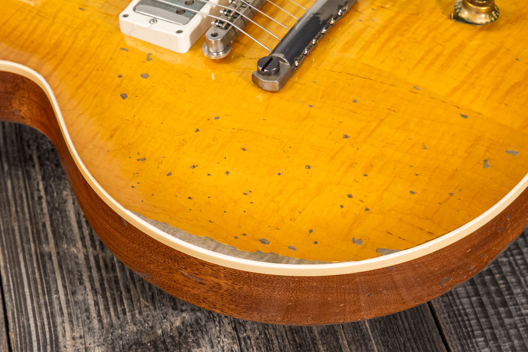 Gibson Custom Shop Kirk Hammett Les Paul Standard Greeny 2h Ht Rw #931929 - Murphy Lab Aged Greeny Burst - Single cut electric guitar - Variation 5