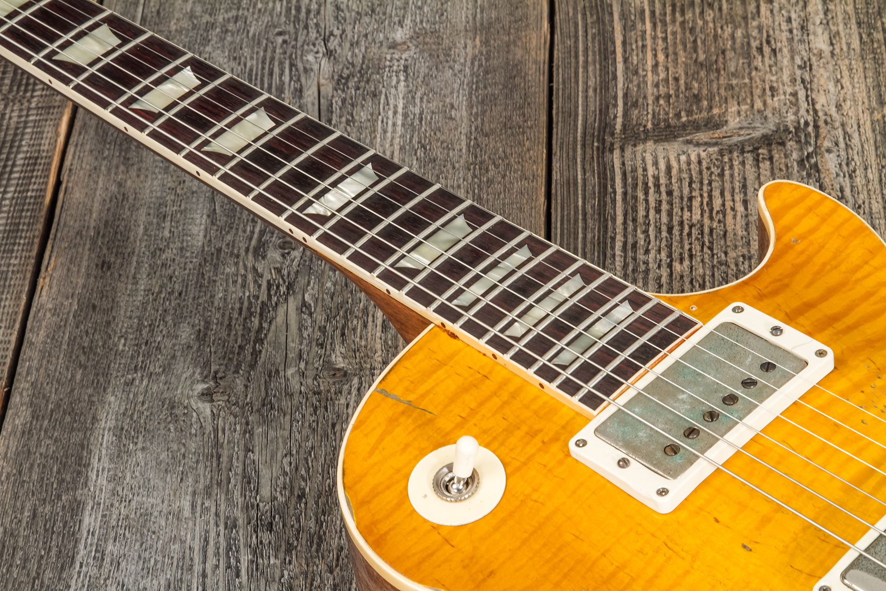 Gibson Custom Shop Kirk Hammett Les Paul Standard Greeny 2h Ht Rw #931929 - Murphy Lab Aged Greeny Burst - Single cut electric guitar - Variation 6
