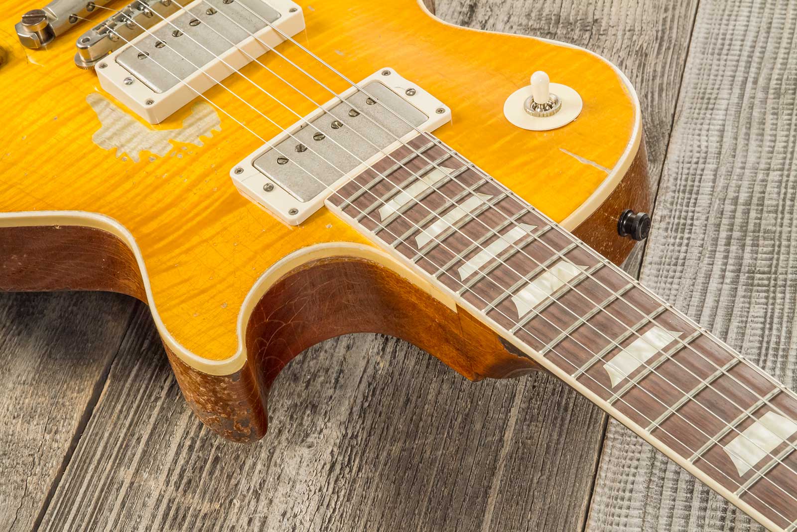 Gibson Custom Shop Kirk Hammett Les Paul Standard Greeny 2h Ht Rw #933631 - Murphy Lab Aged Greeny Burst - Single cut electric guitar - Variation 4