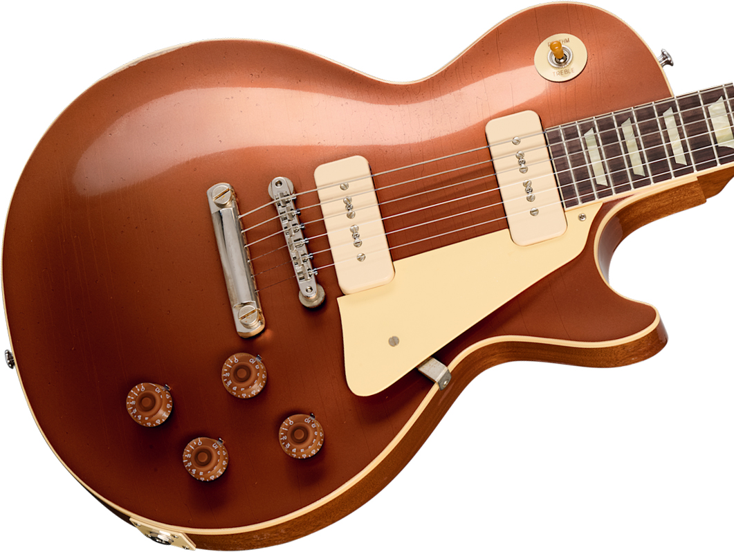 Gibson Custom Shop Les Paul 1955 Namm Show Commemorative 2s P90 Rw - Murphy Lab Light Aged Copper Iridescent - Single cut electric guitar - Variation 
