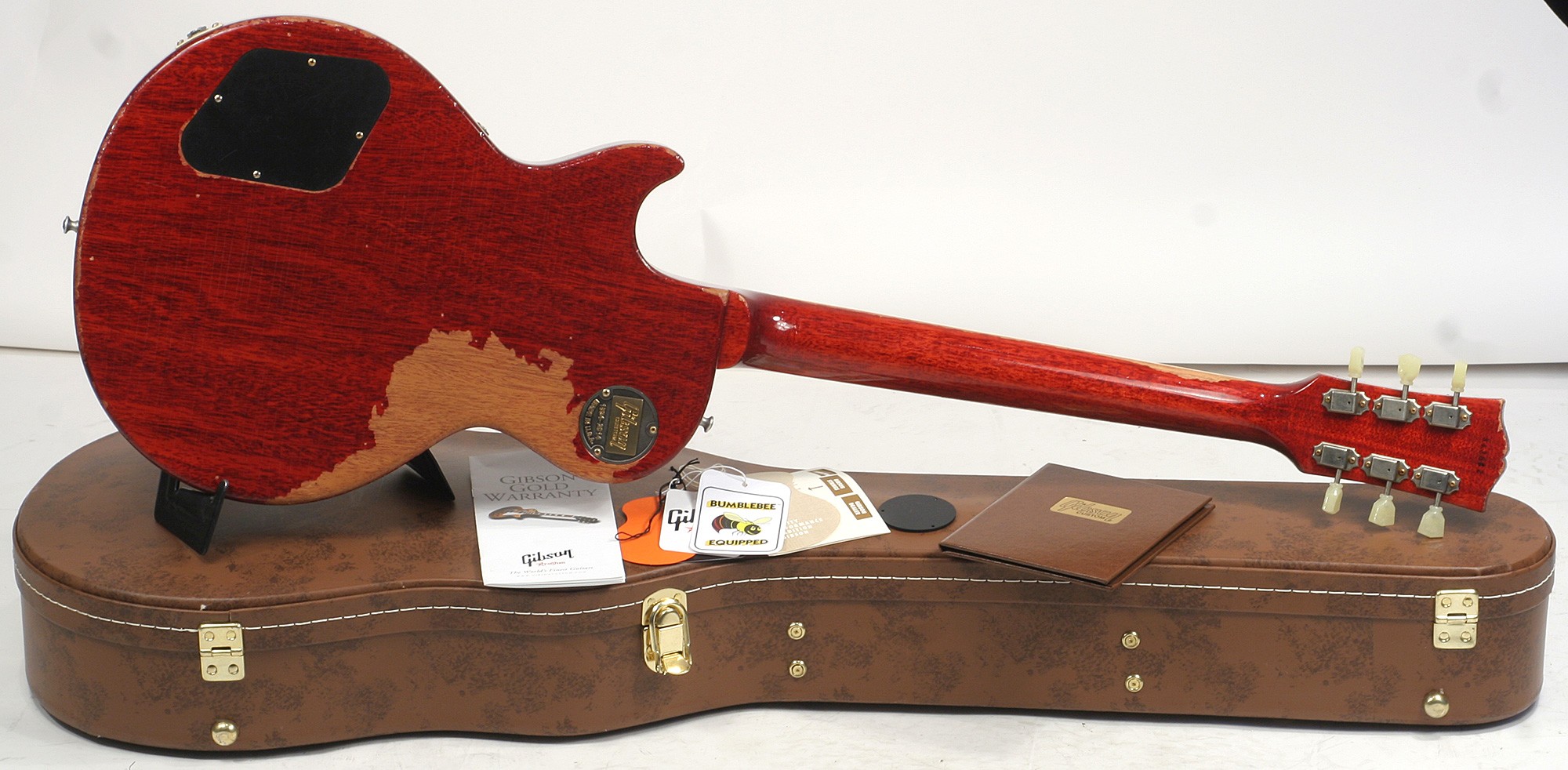 Gibson Custom Shop Les Paul 1960 Reissue 2h Ht Rw - Heavy Aged Bourbon Burst - Single cut electric guitar - Variation 2