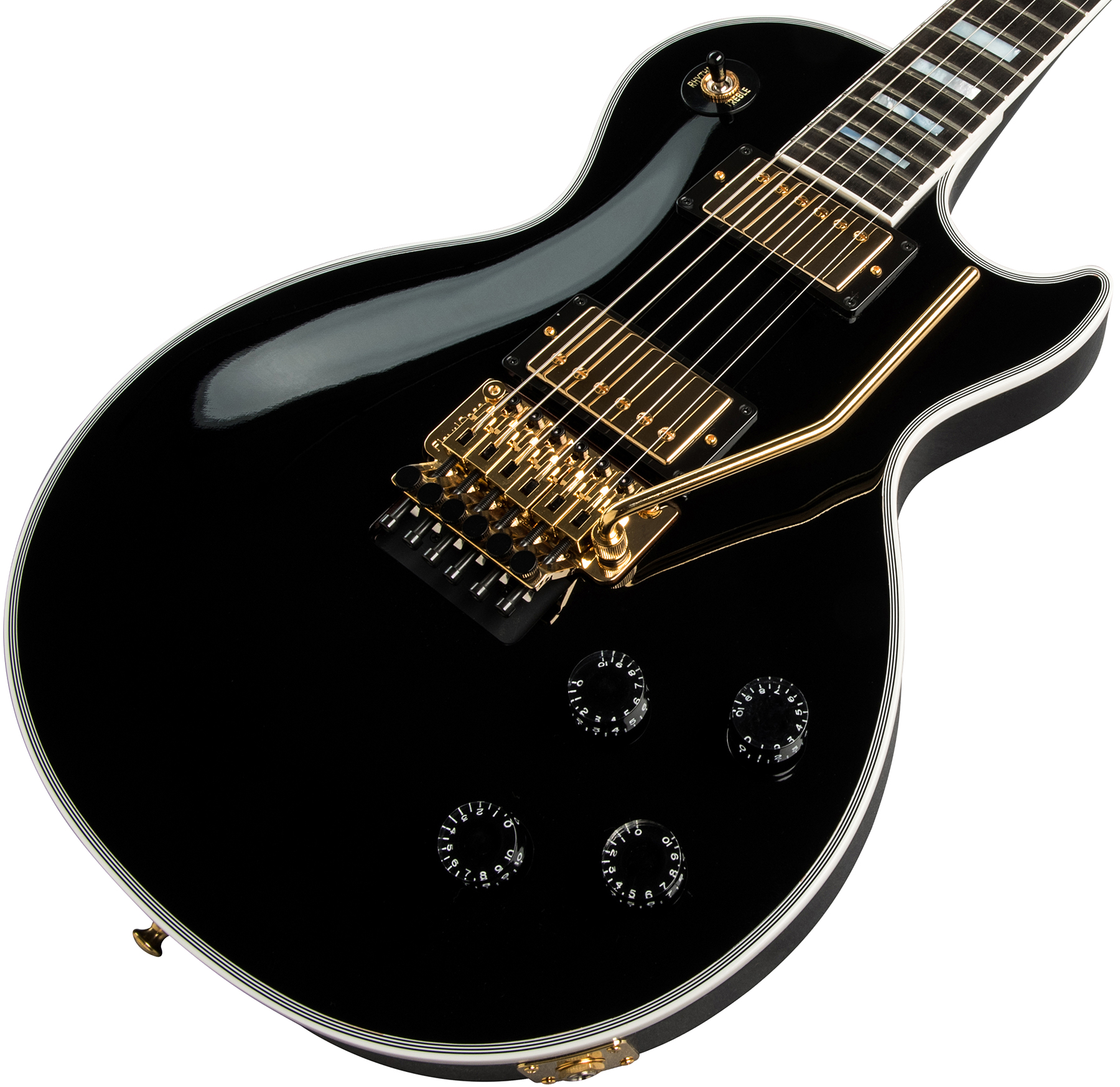 Gibson Custom Shop Les Paul Axcess Custom Floyd Rose 2019 2h Fr Eb - Gloss Ebony - Single cut electric guitar - Variation 3
