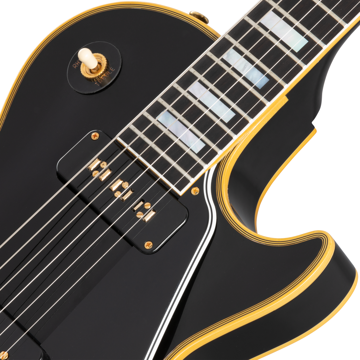 Gibson Custom Shop Les Paul Custom 1954 Black Beauty 2h Ht Rw - Vos Ebony - Single cut electric guitar - Variation 3