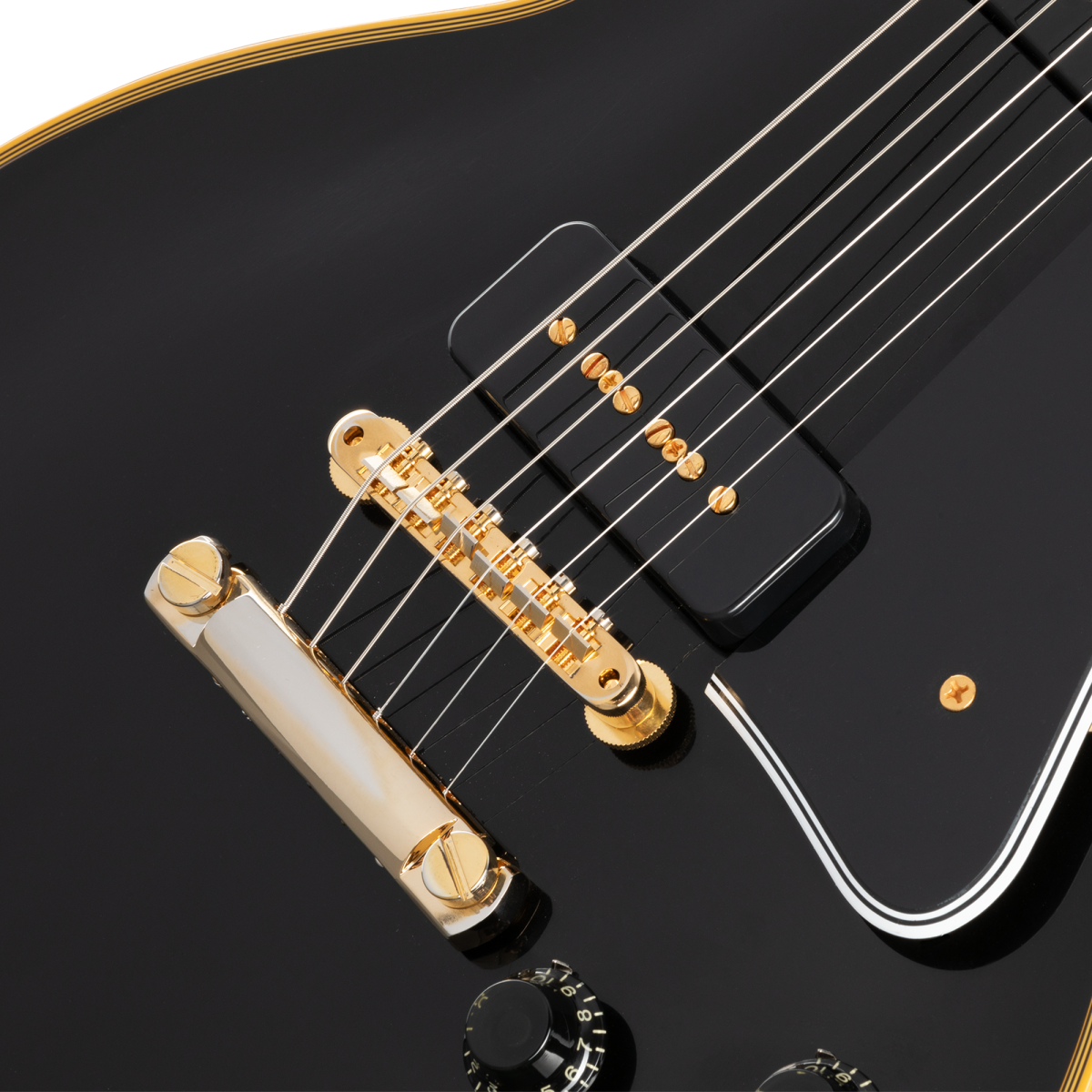 Gibson Custom Shop Les Paul Custom 1954 Black Beauty 2h Ht Rw - Vos Ebony - Single cut electric guitar - Variation 4