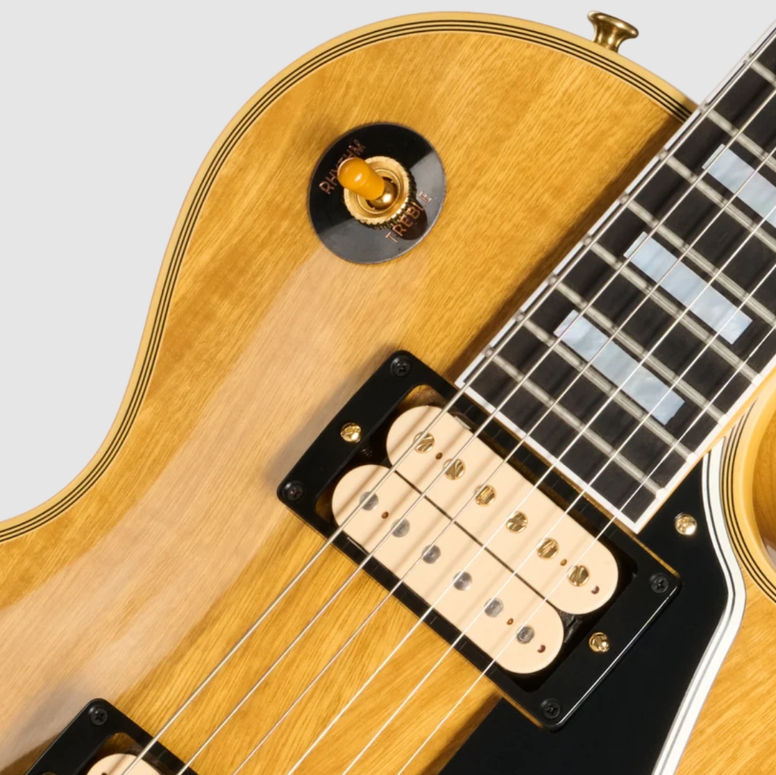 Gibson Custom Shop Les Paul Custom 1957 Korina Le Ltd 2h Ht Eb - Vos Antique Natural - Single cut electric guitar - Variation 4