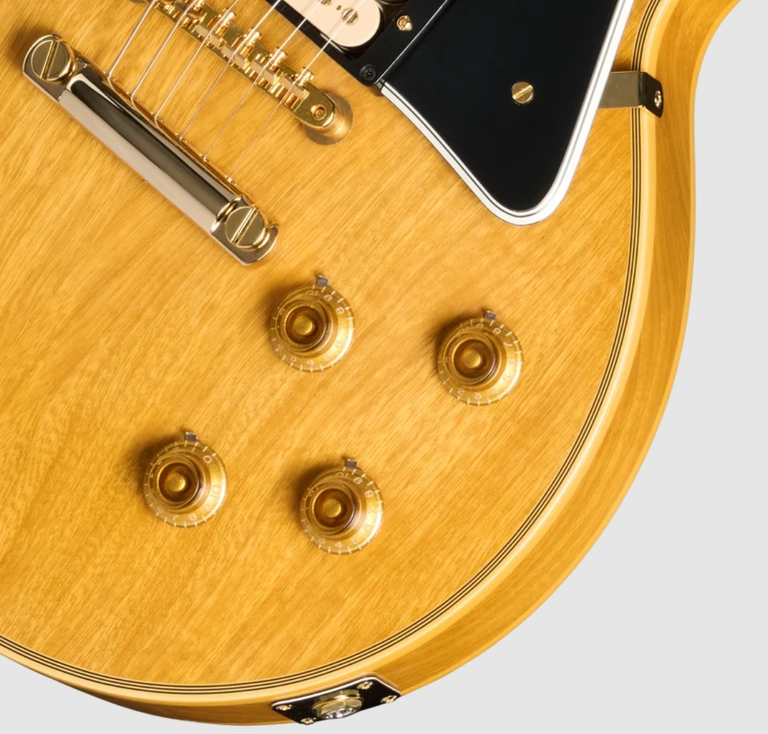 Gibson Custom Shop Les Paul Custom 1957 Korina Le Ltd 2h Ht Eb - Vos Antique Natural - Single cut electric guitar - Variation 5