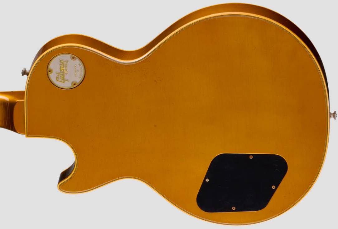Gibson Custom Shop Les Paul Custom 1968 Le Ltd 2h Ht Eb - Vos Ebony Top / Antique Gold Back - Single cut electric guitar - Variation 4