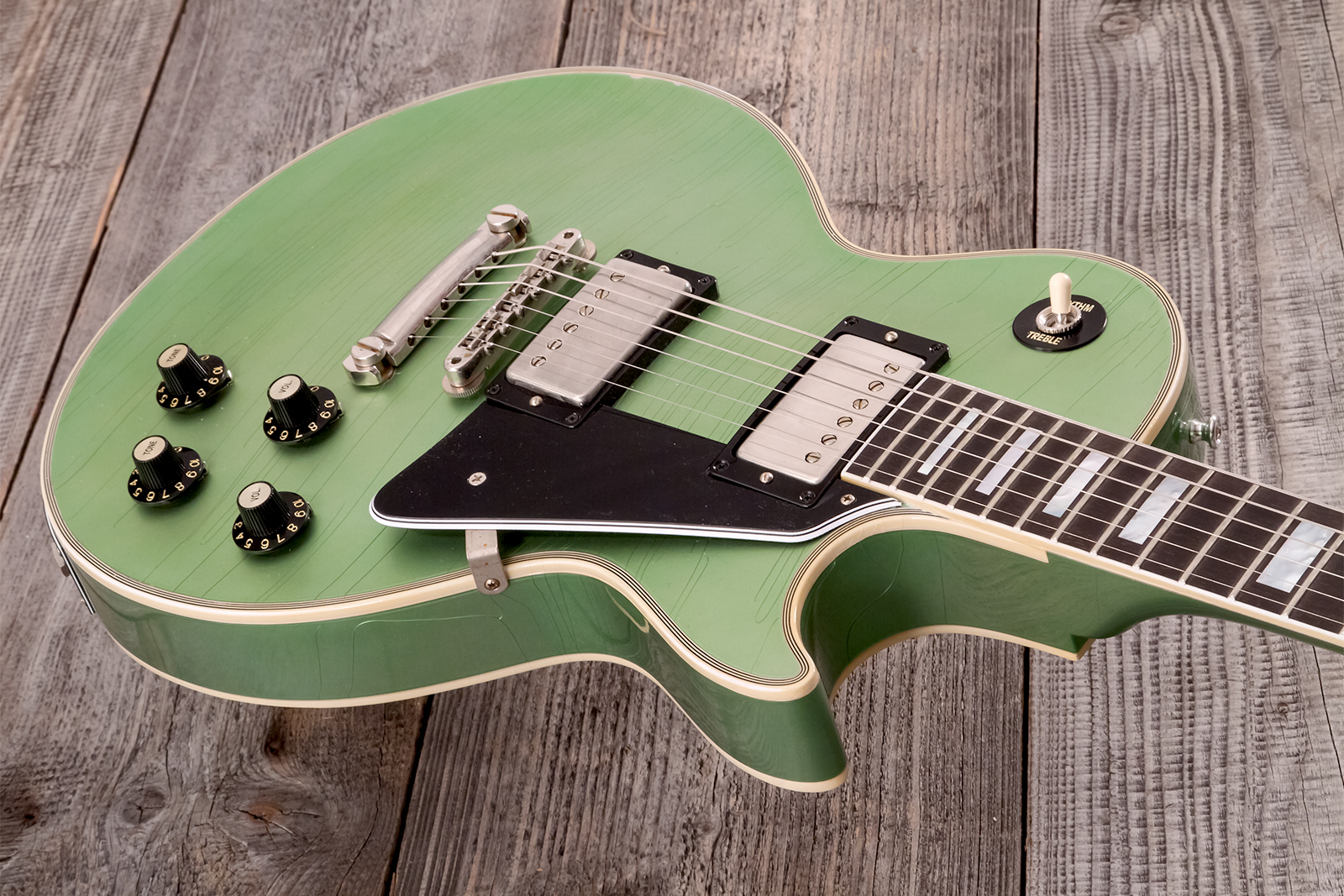Gibson Custom Shop Les Paul Custom 1968 Reissue 2h Ht Eb - Murphy Lab Light Aging Jade Green - Single cut electric guitar - Variation 15