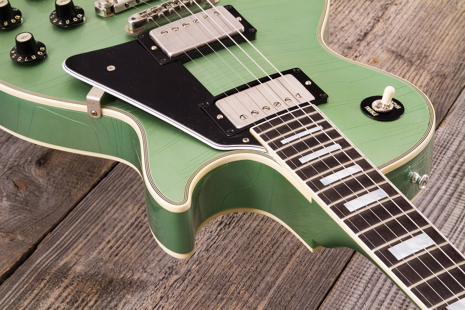Gibson Custom Shop Les Paul Custom 1968 Reissue 2h Ht Eb - Murphy Lab Light Aging Jade Green - Single cut electric guitar - Variation 18