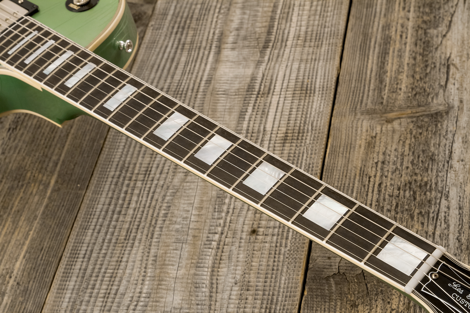 Gibson Custom Shop Les Paul Custom 1968 Reissue 2h Ht Eb - Murphy Lab Light Aging Jade Green - Single cut electric guitar - Variation 19