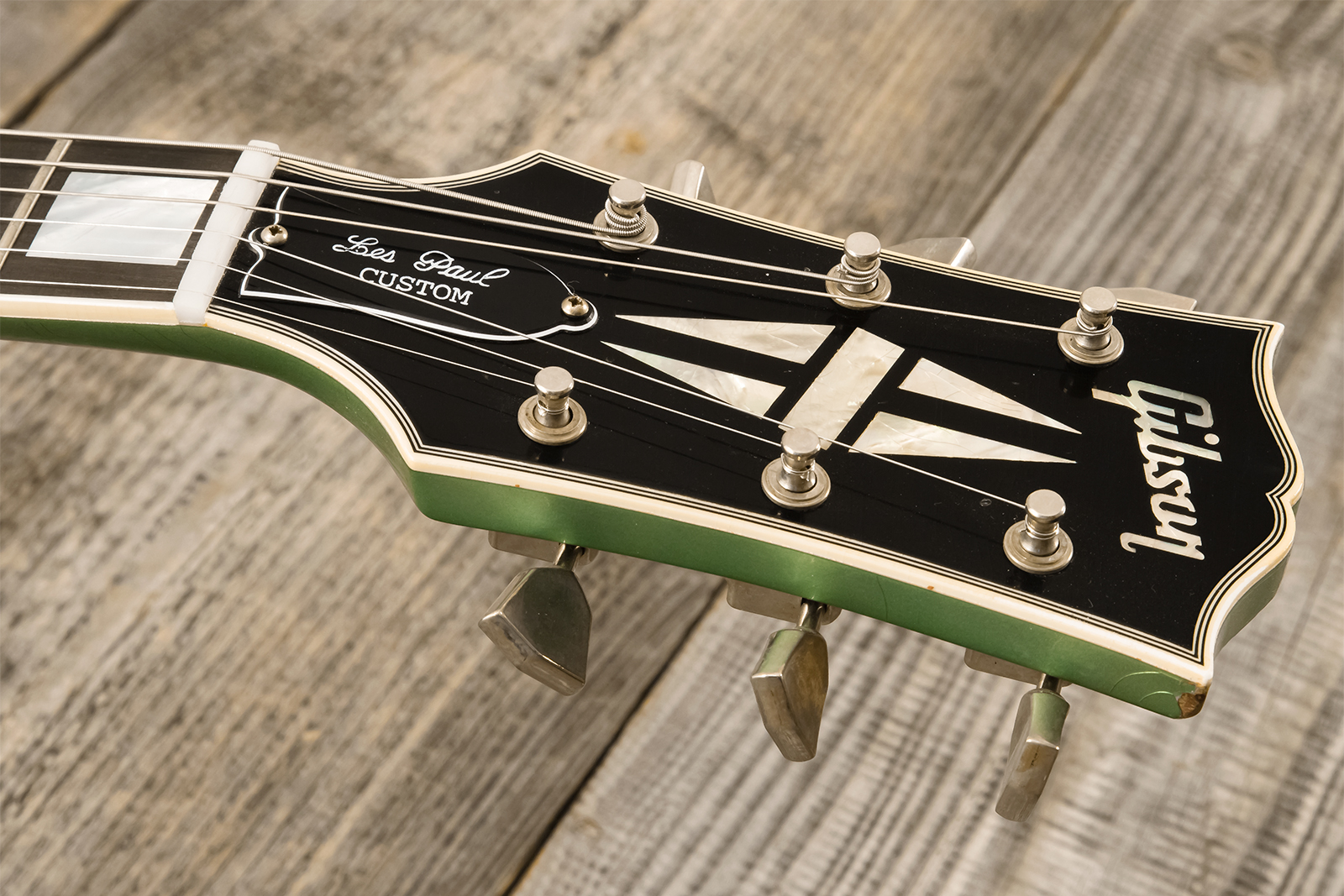 Gibson Custom Shop Les Paul Custom 1968 Reissue 2h Ht Eb - Murphy Lab Light Aging Jade Green - Single cut electric guitar - Variation 20