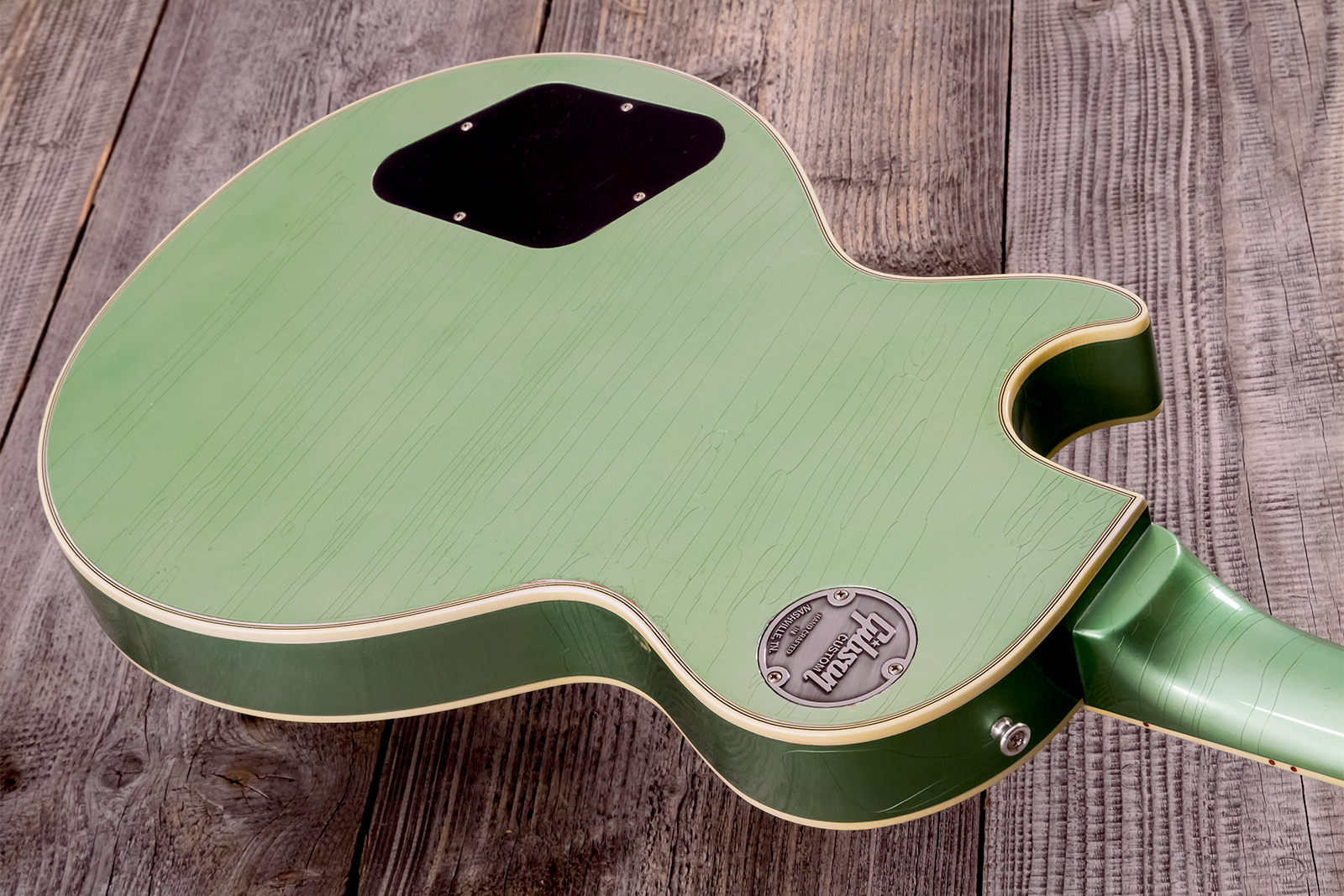 Gibson Custom Shop Les Paul Custom 1968 Reissue 2h Ht Eb - Murphy Lab Light Aging Jade Green - Single cut electric guitar - Variation 21