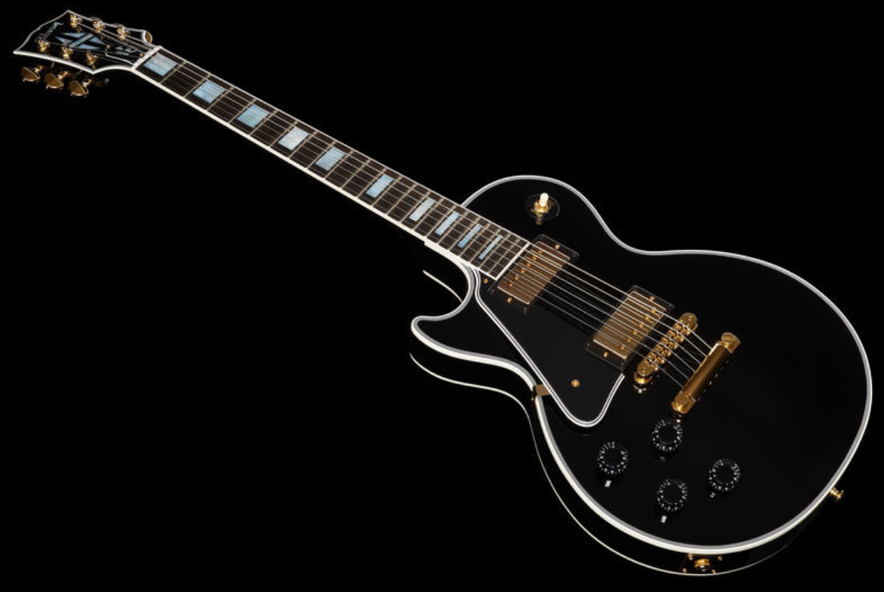 Gibson Custom Shop Les Paul Custom 2019 Lh Gaucher Hh Ht Eb - Ebony - Left-handed electric guitar - Variation 3