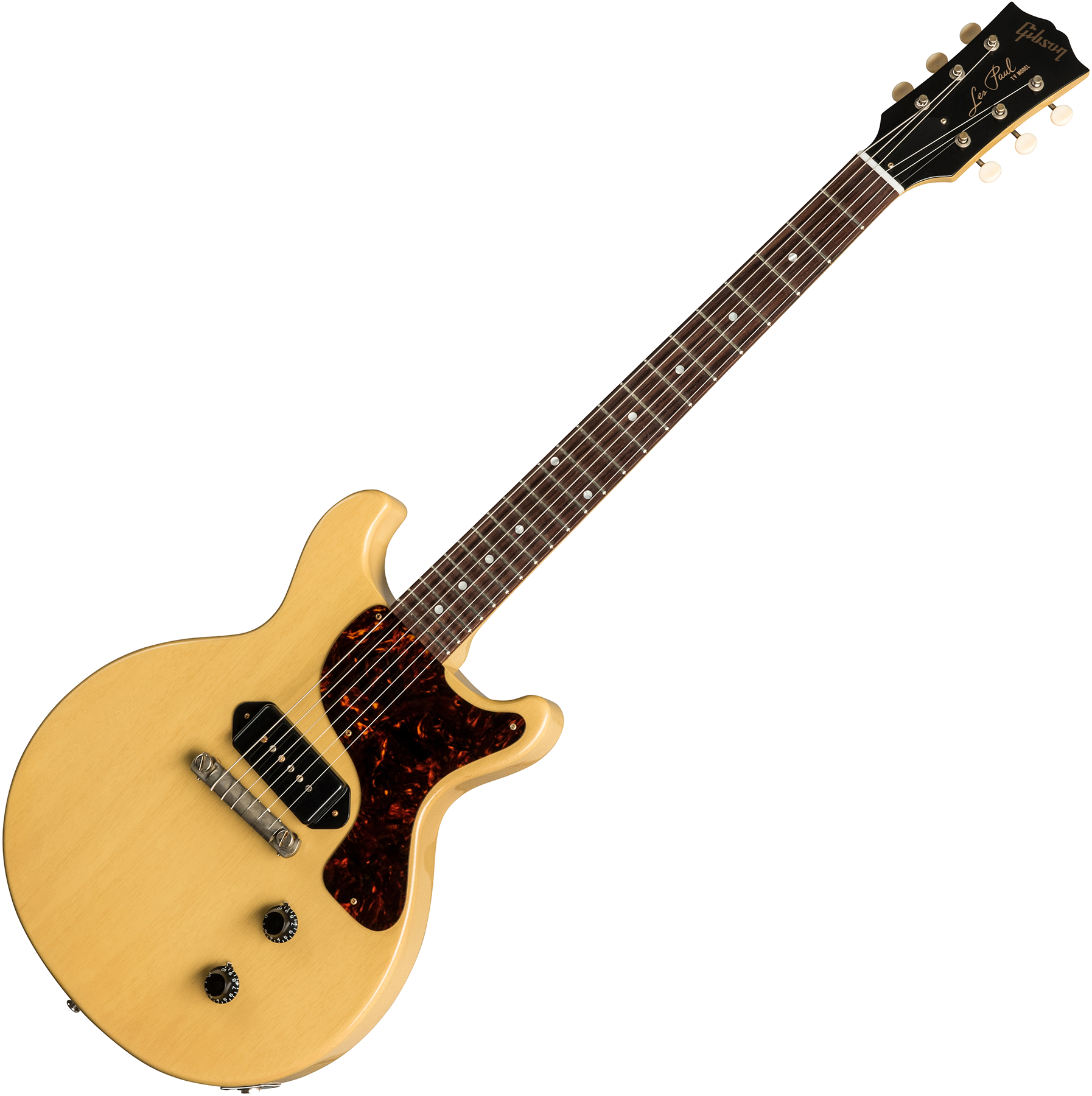 Gibson Custom Shop 1958 Les Paul Junior Double Cut Reissue 19 Vos Tv Yellow Solid Body Electric Guitar Yellow
