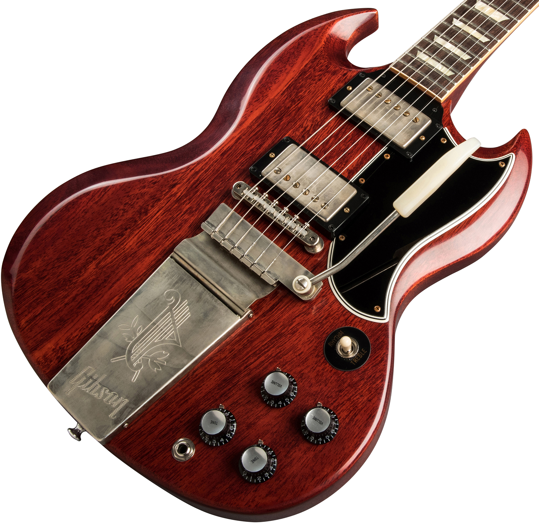Gibson Custom Shop Sg Standard 1964 Reissue Maestro Vibrola 2019 2h Trem Rw - Vos Cherry Red - Double cut electric guitar - Variation 3