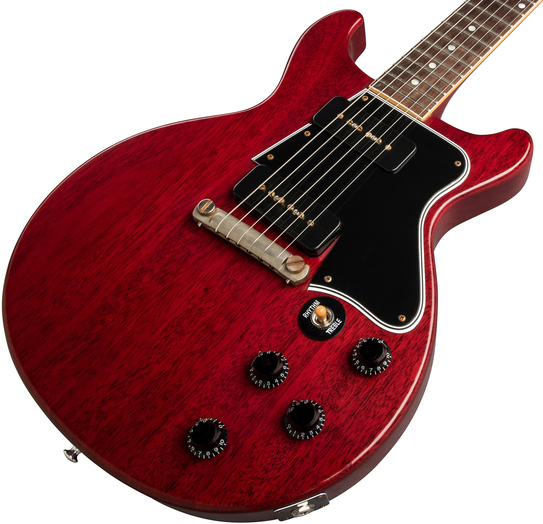 Gibson Custom Shop Les Paul Special 1960 Double Cut Reissue 2p90 Ht Rw - Vos Cherry Red - Single cut electric guitar - Variation 3