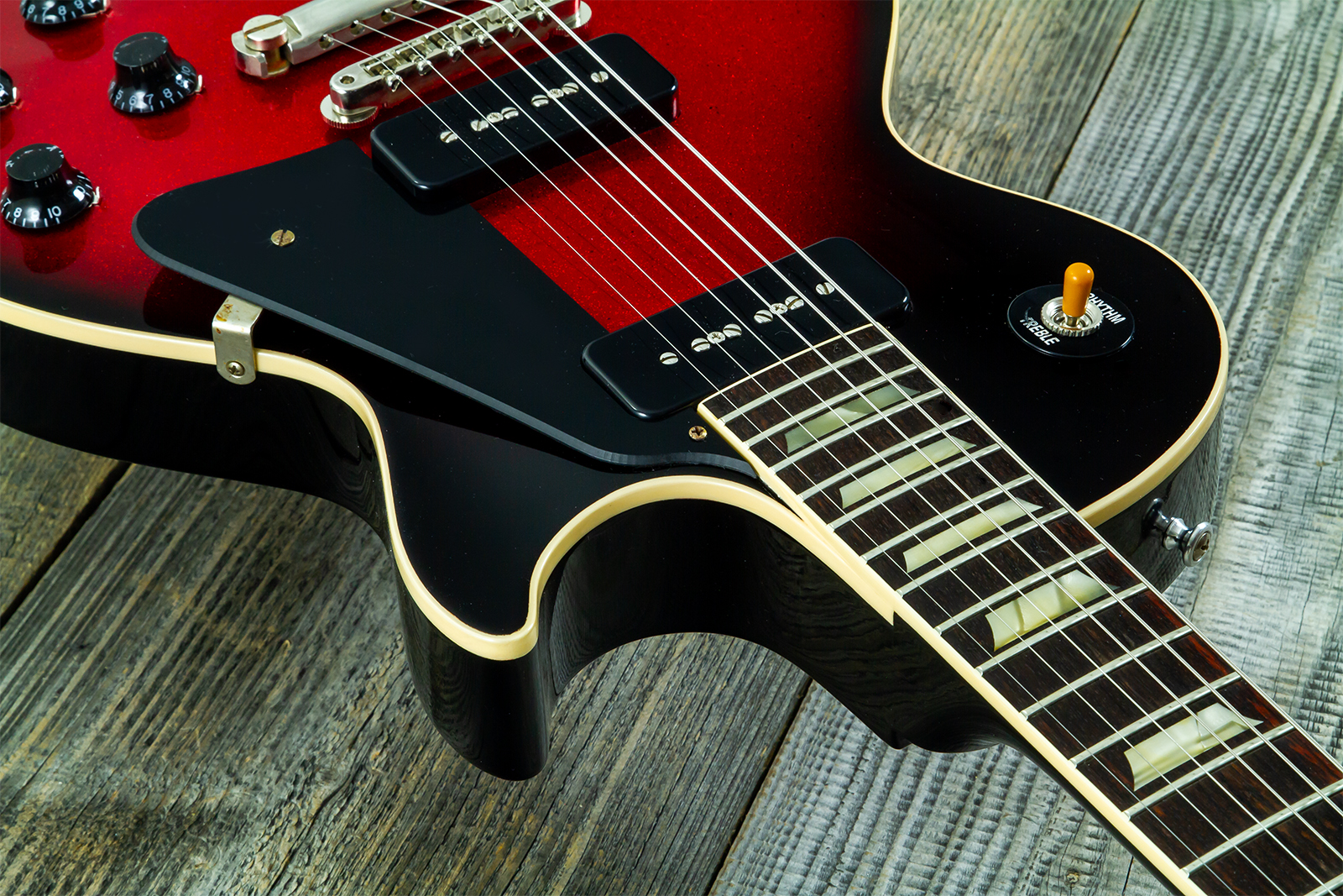 Gibson Custom Shop Les Paul Standard 1956 2p90 Ht Rw #65457 - Vos Red Sparkle Burst - Single cut electric guitar - Variation 4
