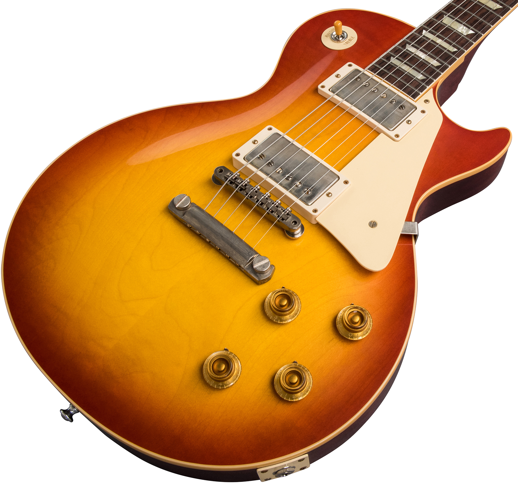 Gibson Custom Shop Les Paul Standard 1958 Reissue 2019 2h Ht Rw - Vos Washed Cherry Sunburst - Single cut electric guitar - Variation 3