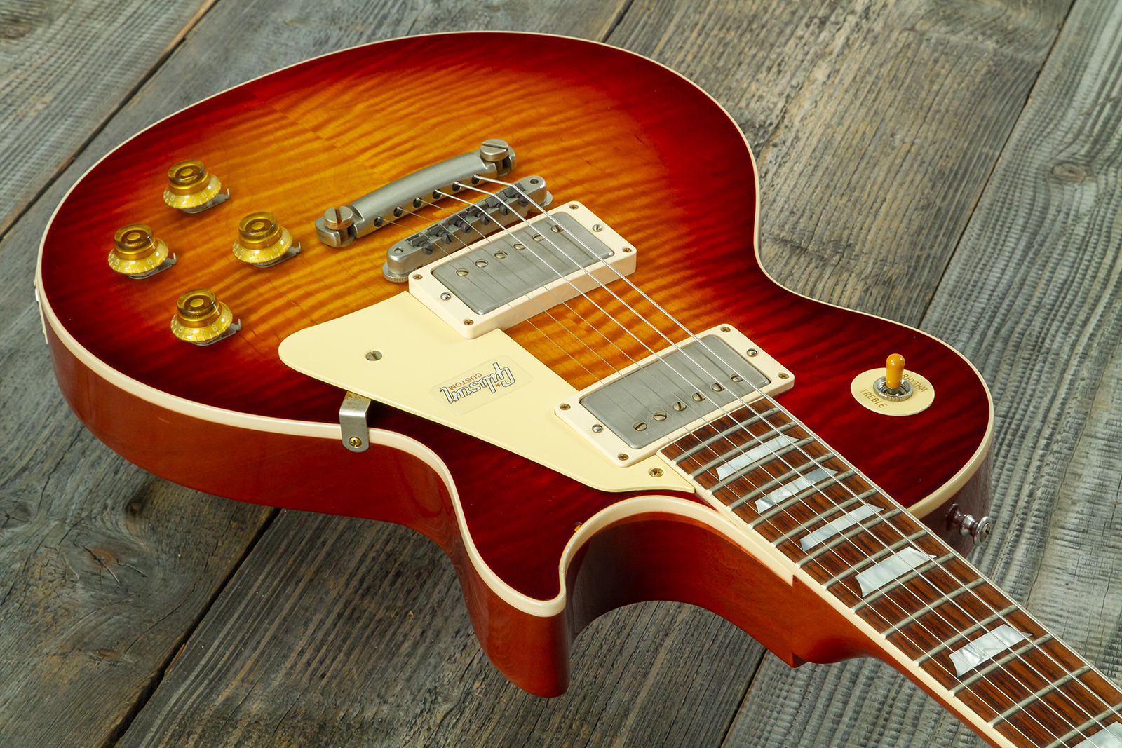 Gibson Custom Shop Les Paul Standard 1959 2h Ht Rw #982048 - Vos Vintage Cherry Sunburst - Single cut electric guitar - Variation 2