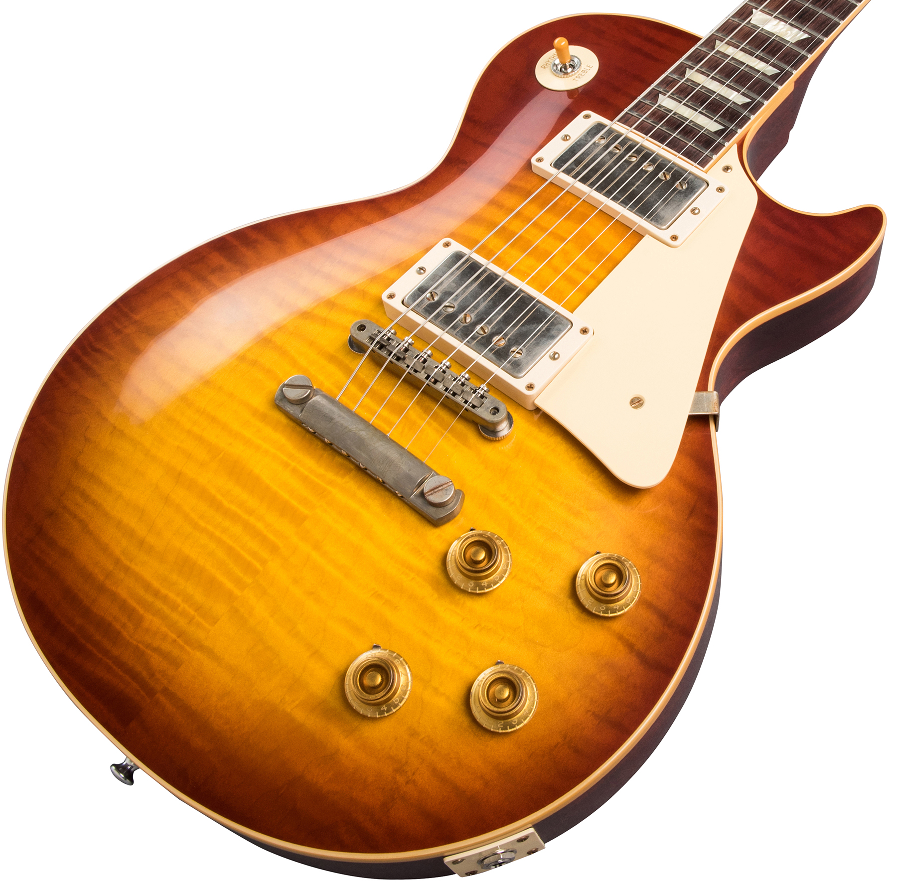 Gibson Custom Shop Les Paul Standard 1959 60th Anniversary Indian Rw - Vos Cherry Teaburst - Single cut electric guitar - Variation 3