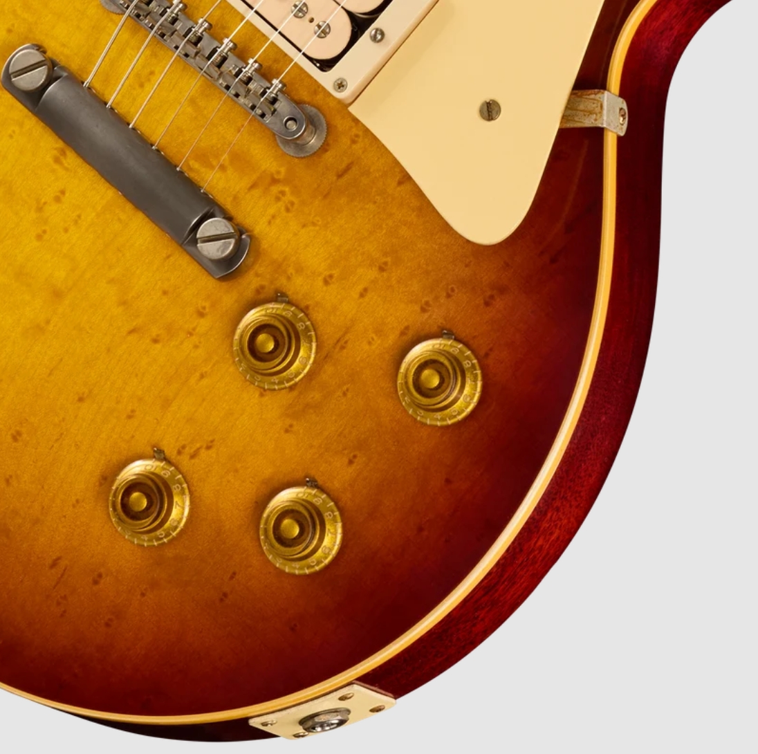 Gibson Custom Shop Les Paul Standard 1959 Birdseye Maple Le Ltd 2h Ht Rw - Murphy Lab Light Aged Peach Tea Burst - Single cut electric guitar - Variat