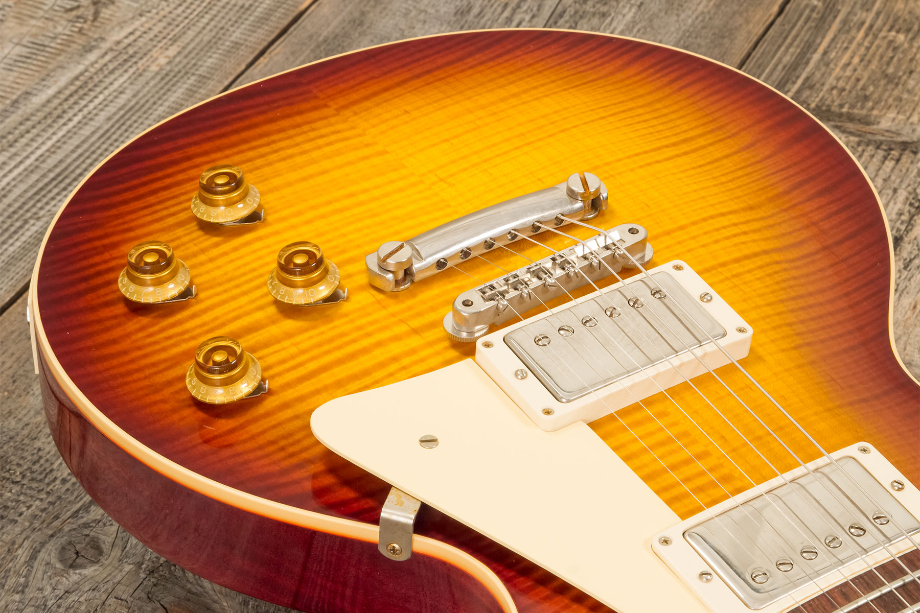 Gibson Custom Shop Les Paul Standard 1959 Reissue 2h Ht Rw #912456 - Vos Iced Tea Burst - Single cut electric guitar - Variation 6
