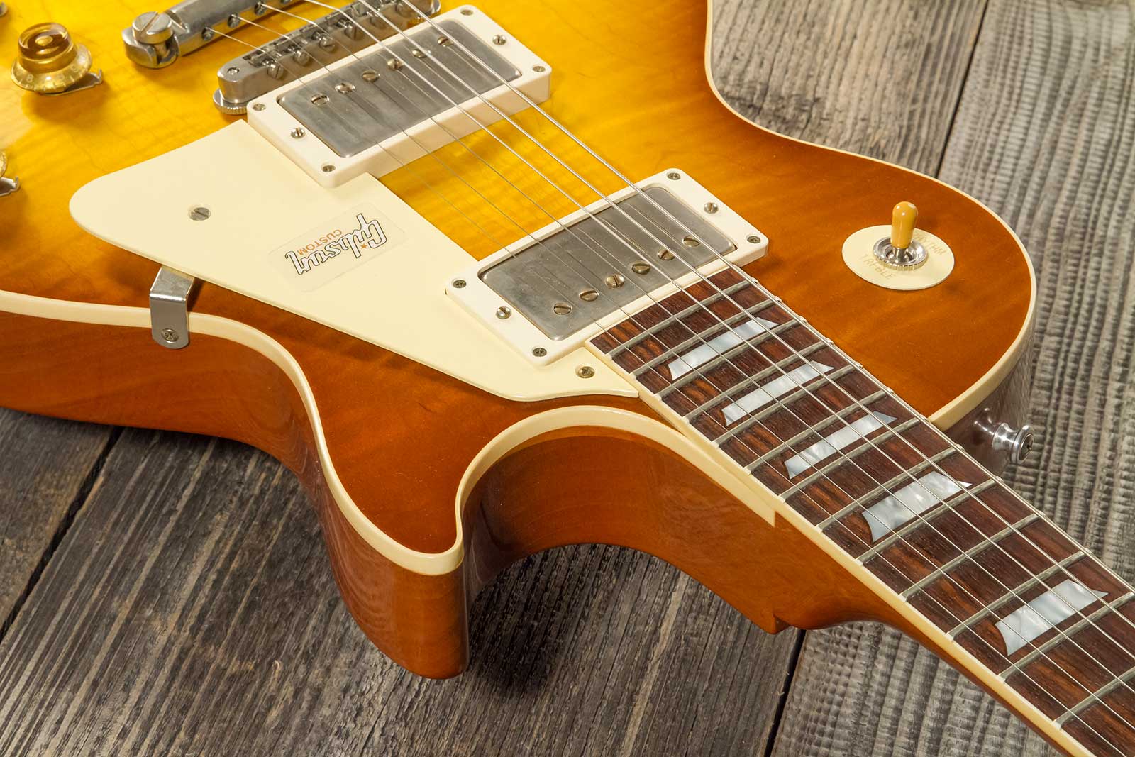 Gibson Custom Shop Les Paul Standard 1959 Reissue 2h Ht Rw #992408 - Vos Royal Teaburst - Single cut electric guitar - Variation 6