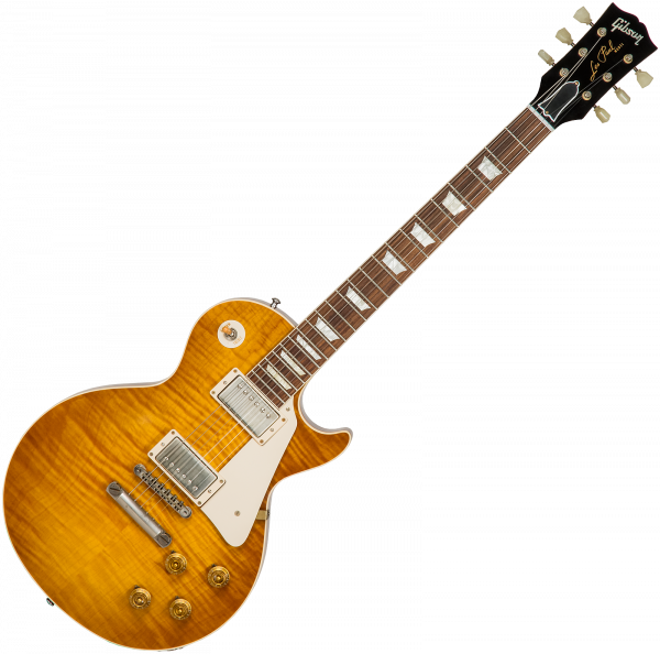 Solid body electric guitar Gibson Custom Shop Les Paul Standard 1959 Reissue #942678 - Vos lemon burst