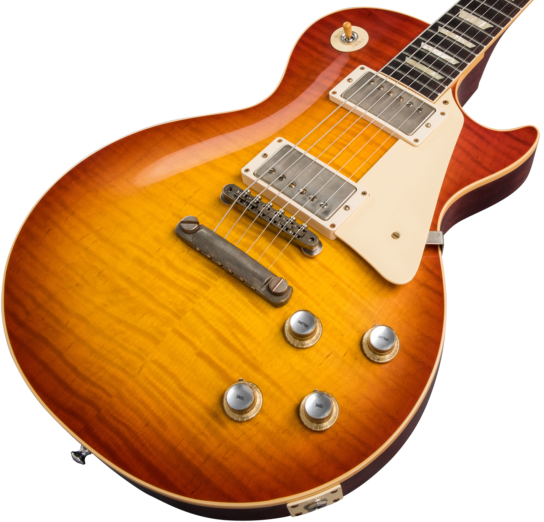 Gibson Custom Shop Les Paul Standard 1960 Reissue 2019 2h Ht Rw - Vos Washed Cherry Sunburst - Single cut electric guitar - Variation 3