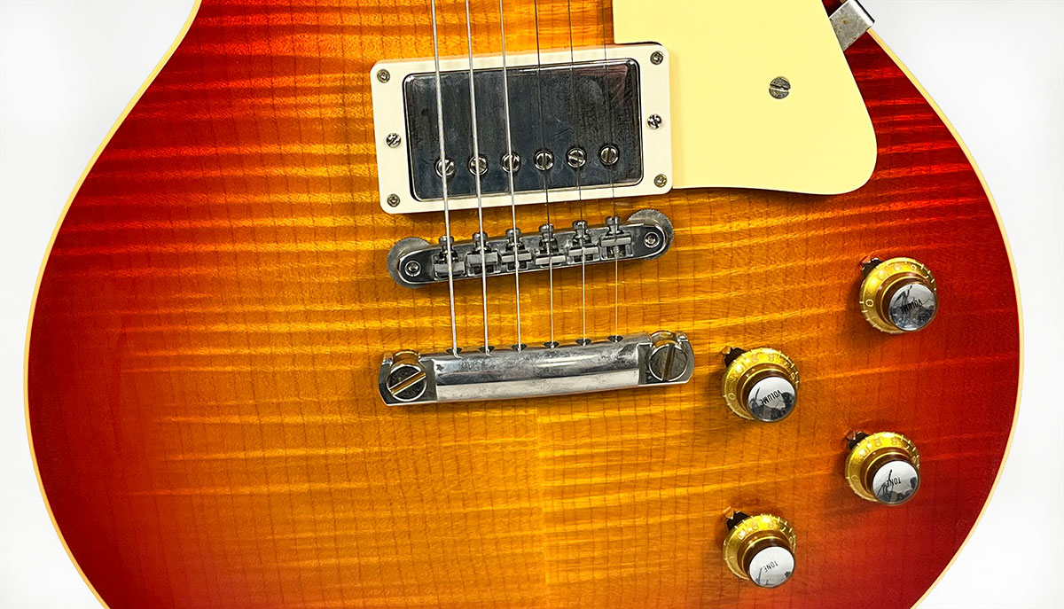 Gibson Custom Shop Les Paul Standard 1960 Reissue 2h Ht Rw #03222 - Vos Tangerine Burst - Single cut electric guitar - Variation 6