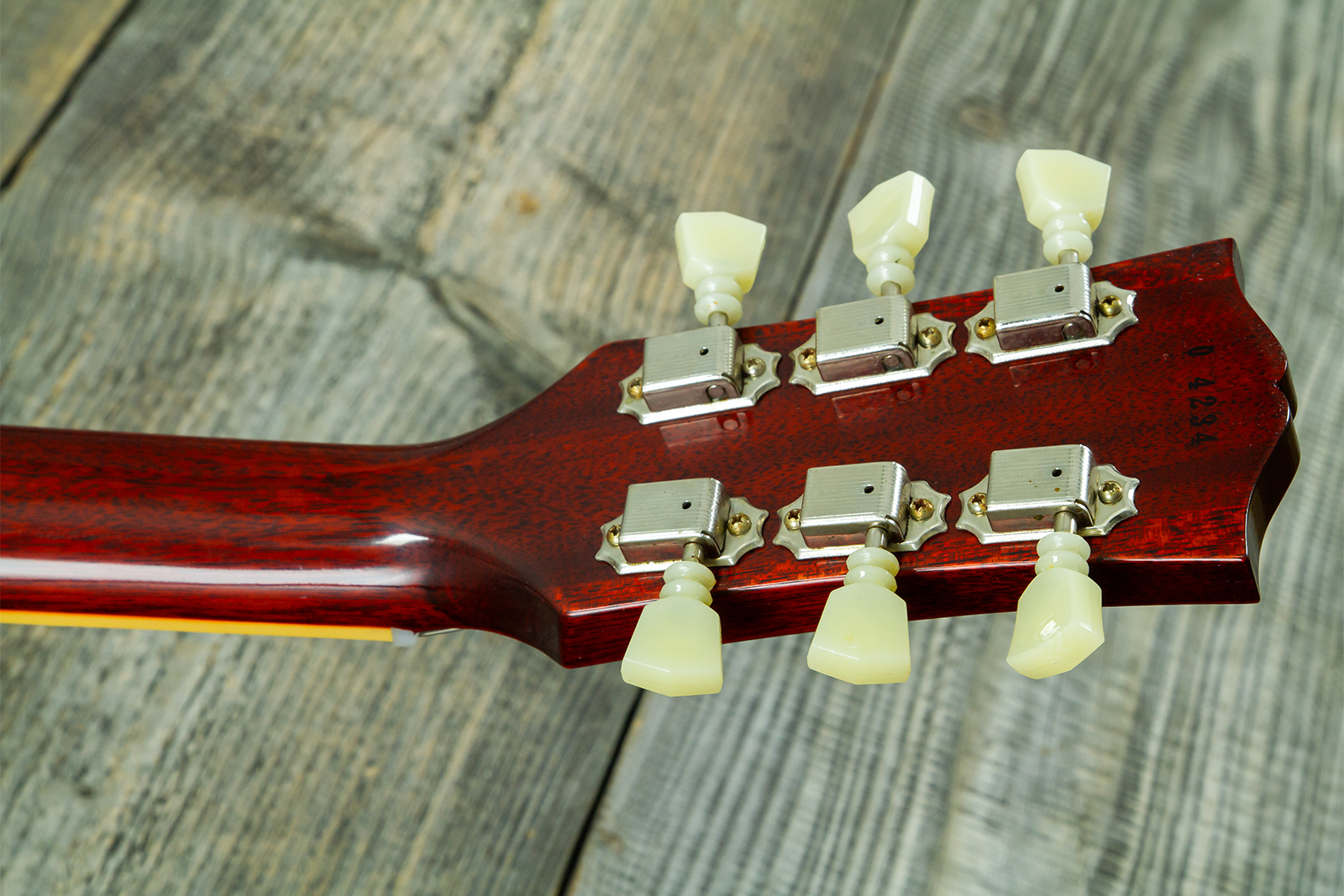 Gibson Custom Shop Les Paul Standard 1960 Reissue 2h Ht Rw #04234 - Vos Tangerine Burst - Single cut electric guitar - Variation 14