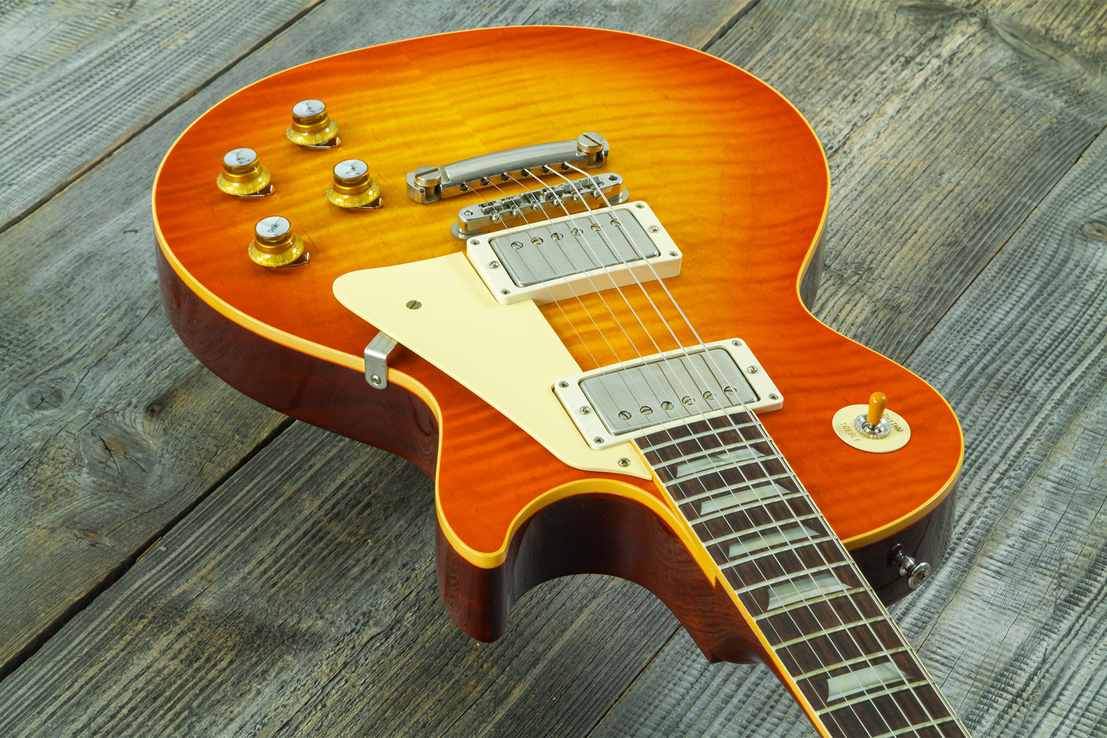 Gibson Custom Shop Les Paul Standard 1960 Reissue 2h Ht Rw #04495 - Vos Tangerine Burst - Single cut electric guitar - Variation 2