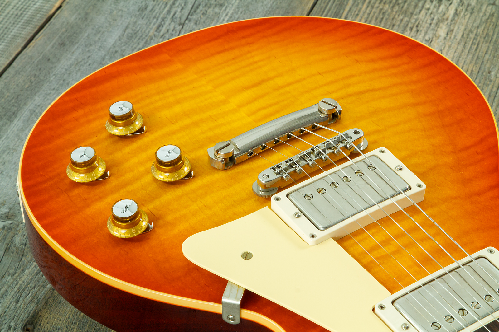 Gibson Custom Shop Les Paul Standard 1960 Reissue 2h Ht Rw #04495 - Vos Tangerine Burst - Single cut electric guitar - Variation 3